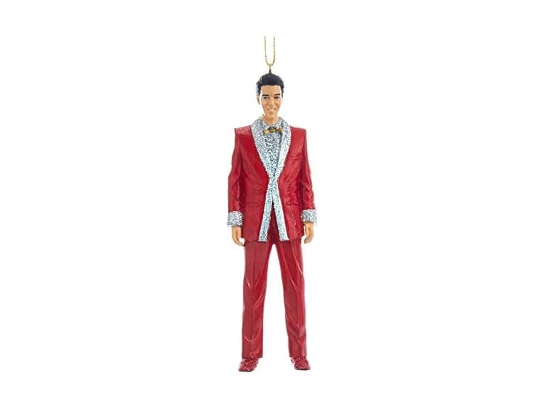 Kurt S. Adler Elvis in Red Lamé Suit Christmas Ornament - Image 1