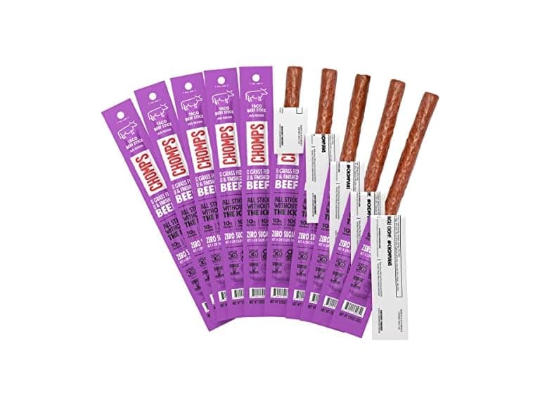 Grass-Fed and Finished Taco Beef Jerky Sticks 10-Pk - Image 1