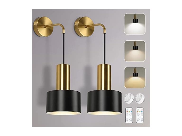 VerRon Wall Lights with Remote Set of 2
