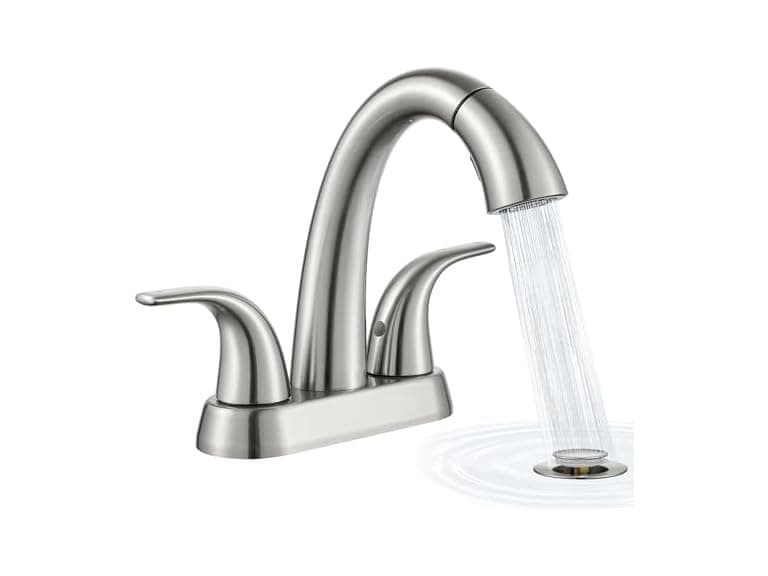 Brushed Nickel Pull Down Faucet - Image 1