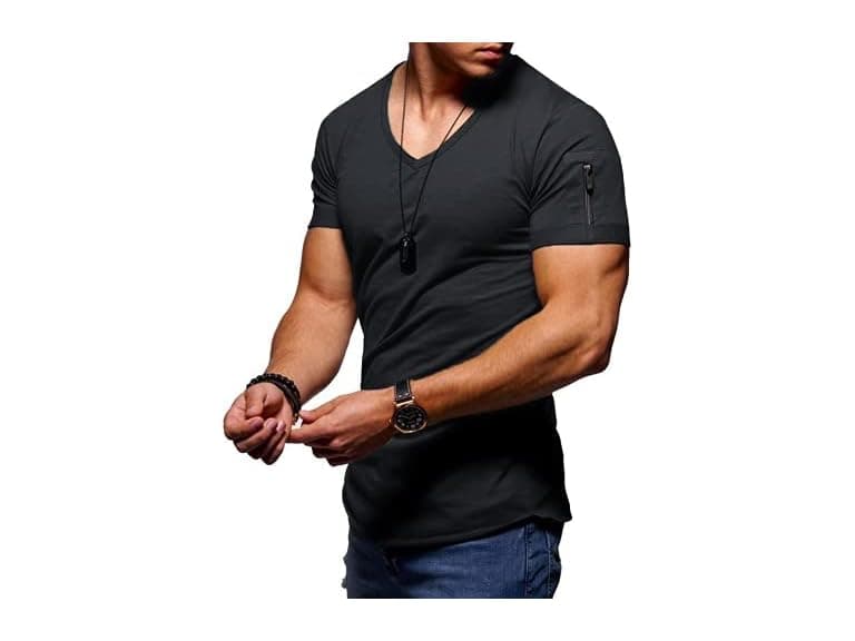 Gubidiao Men (4XL) V Neck Muscle Athletic Gym Top - Image 1