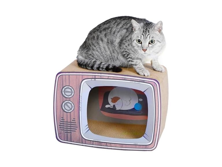 FluffyDream TV Cat Scraper - Durable Cat Leisure Bed - Image 1