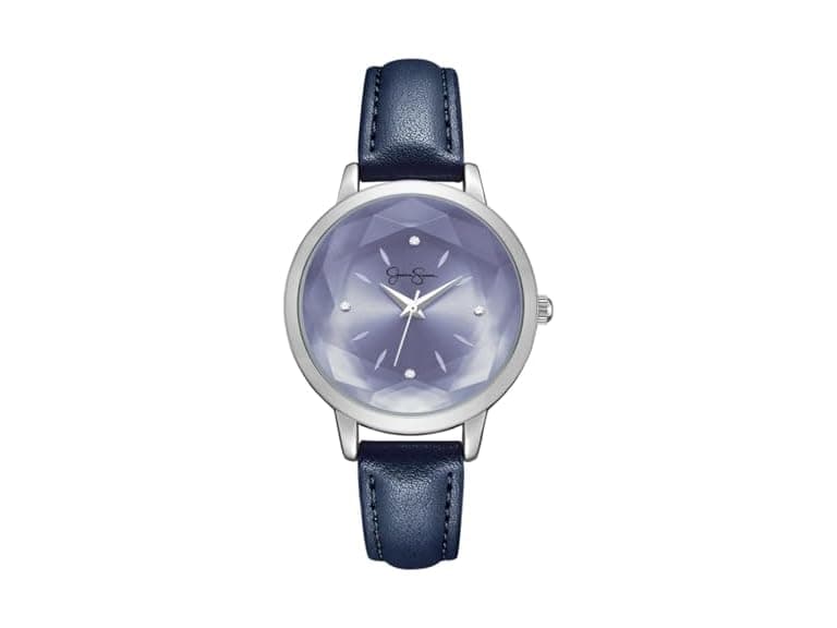 Jessica Simpson Leather Watch Round Dial - Image 1