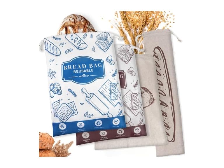 TISEMENT 4-Pack Bread Bags for Homemade Bread - Image 1