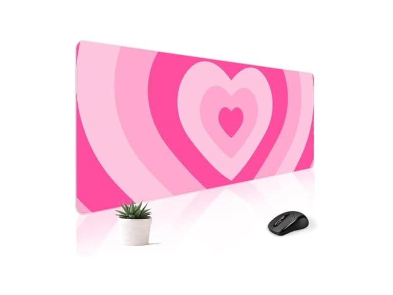Stanoha PInk Heart Desk Mat - Image 1