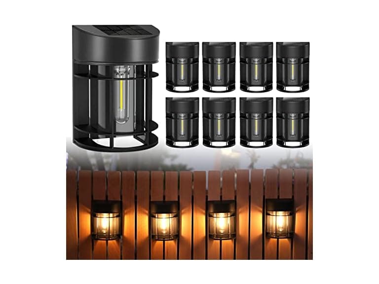 8 Pck Solar Fence Lights - Image 1