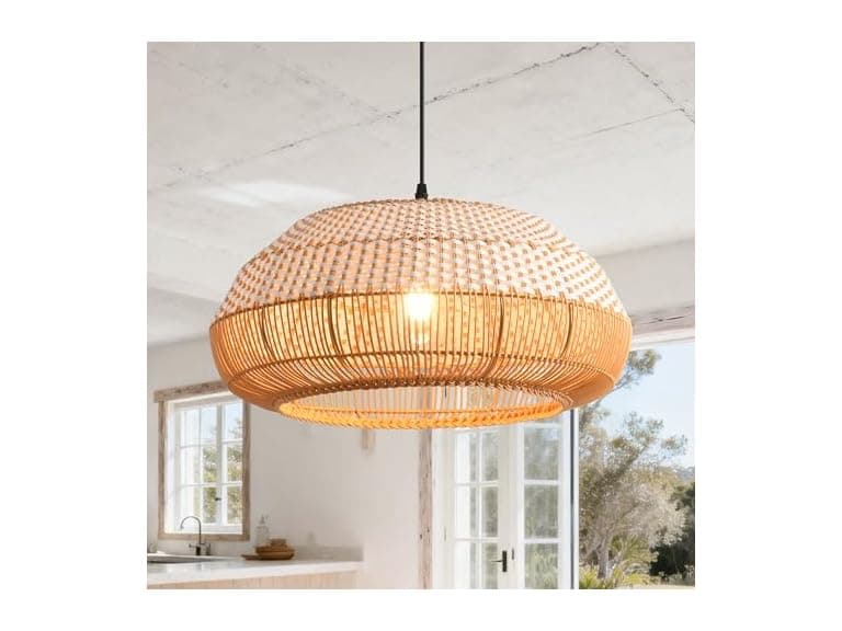Parrot Uncle D3037 Medium Boho Woven Pendant Light - Image 1