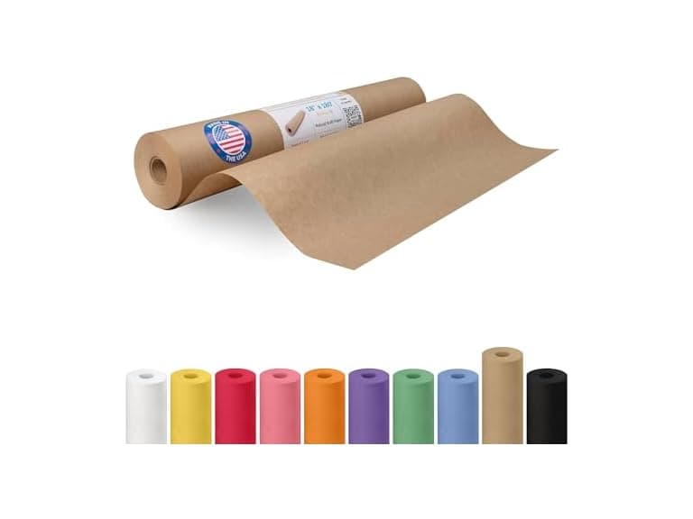 IDL Packaging 18" x 180 ft Pack Brown Kraft Paper Roll - Image 1