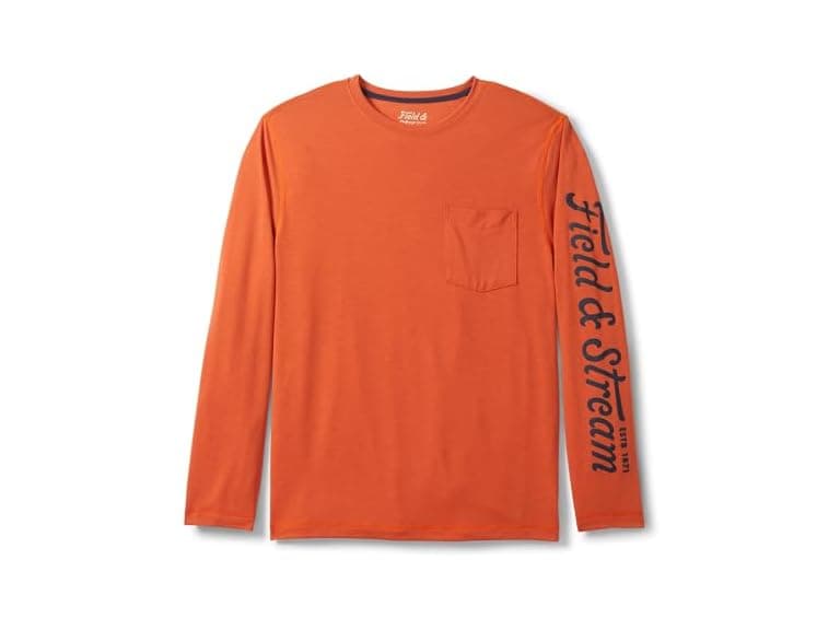 Field & Stream Men Roll Cast Long Shirt Orange (XL) - Image 1