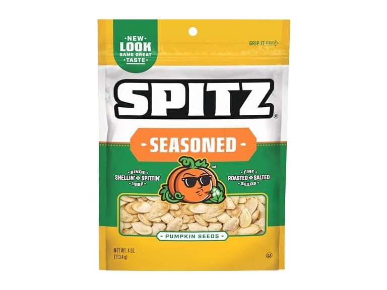 Spitz Pumpkin Seeds, Seasoned, 4 Oz Snack Bag - Image 1