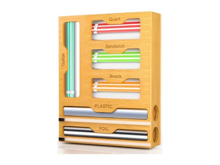 Yellow Bag and Plastic Wrap Organizer