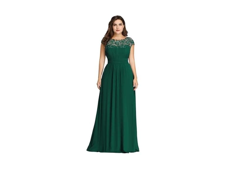 Ever-Pretty Women Empire Waist Chiffon Ruched US - Image 1