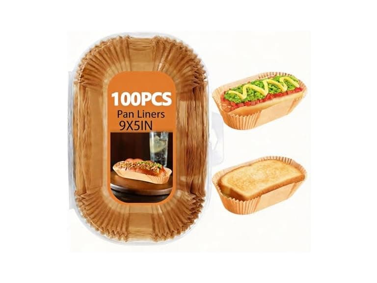 100 Pack 9x5 Inch Loaf Pan Liners - Image 1