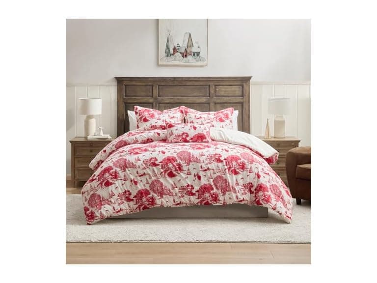 Hallmark Red Toile Twin Comforter Set - Image 1