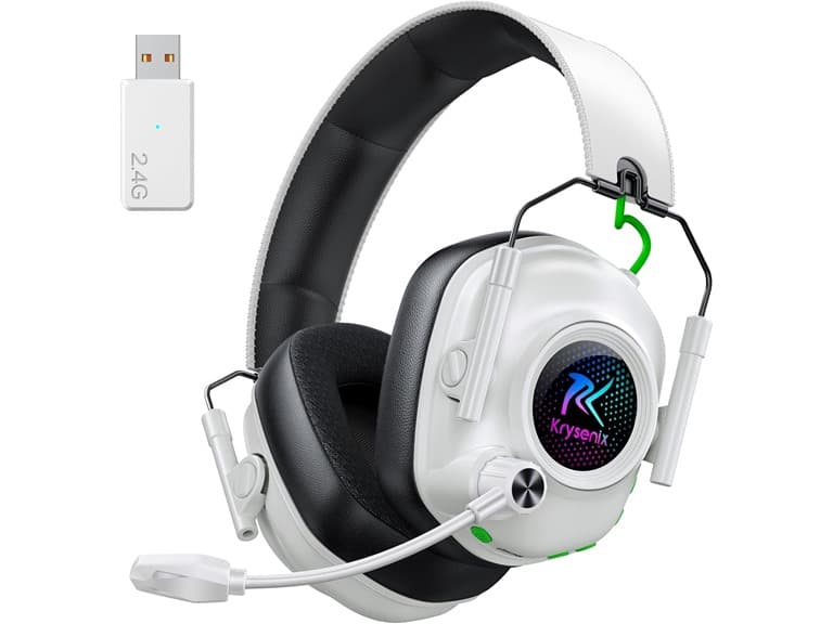 Krysenix Wireless Gaming Headset with Noise Canceling Microphone for PC, PS5 - Image 1