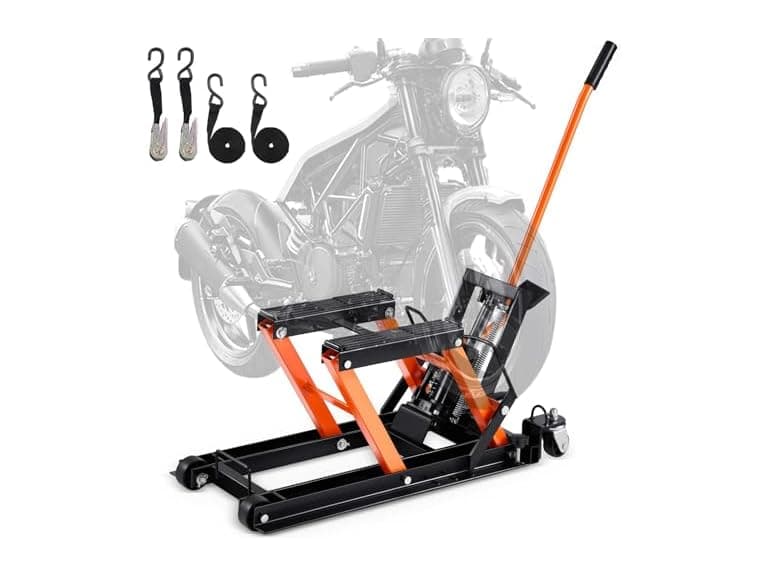 Steel Hydraulic Motorcycle Jack Stand, 1500 LBS - Image 1