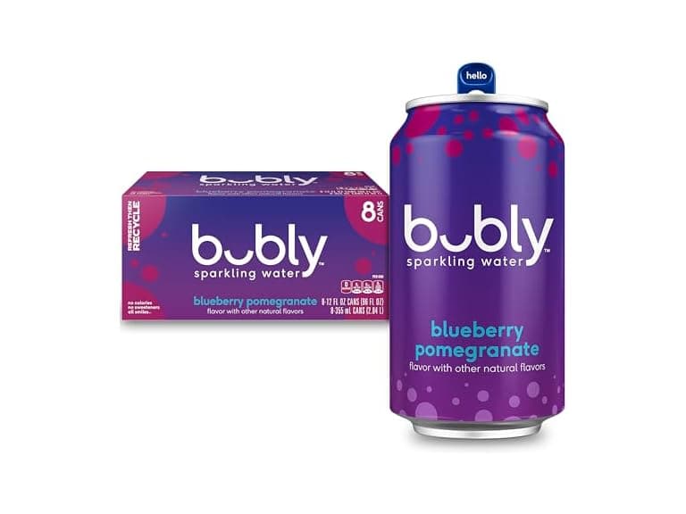 bubly Sparkling Water, Blueberry Pomegranate - Image 1