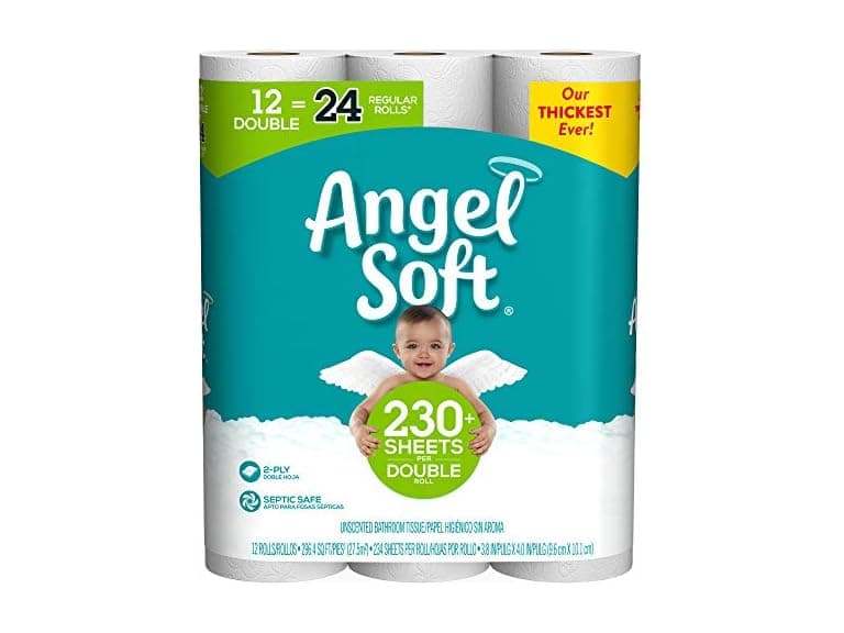 Angel Soft, Toilet Paper, Double Rolls, 12 Ct - Image 1