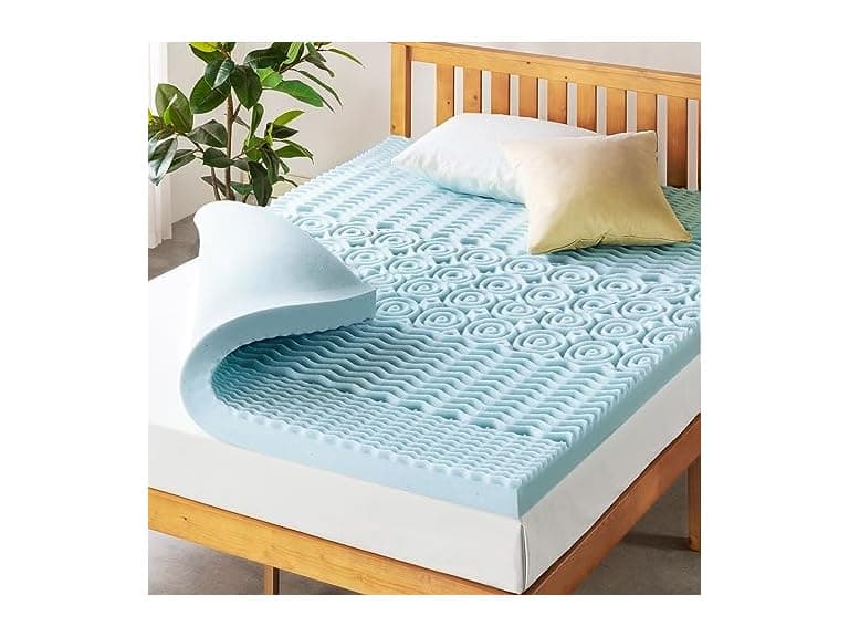 Mellow 4 Inch 5-Zone Memory Foam Mattress Topper - Image 1