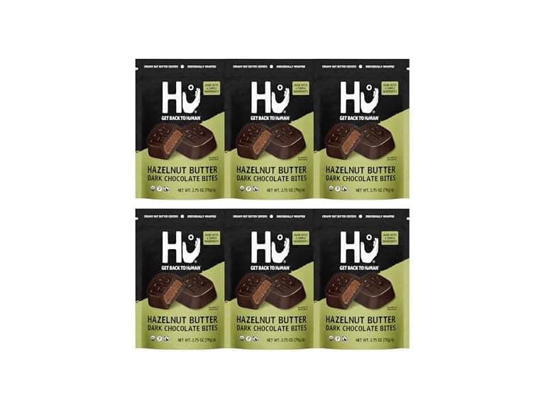 Hu Hazelnut Butter Dark Choc Bites 6pk - Image 1