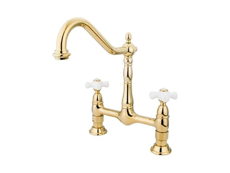 Kingston KS1172PX Heritage Bridge Kitchen Faucet - Image 1