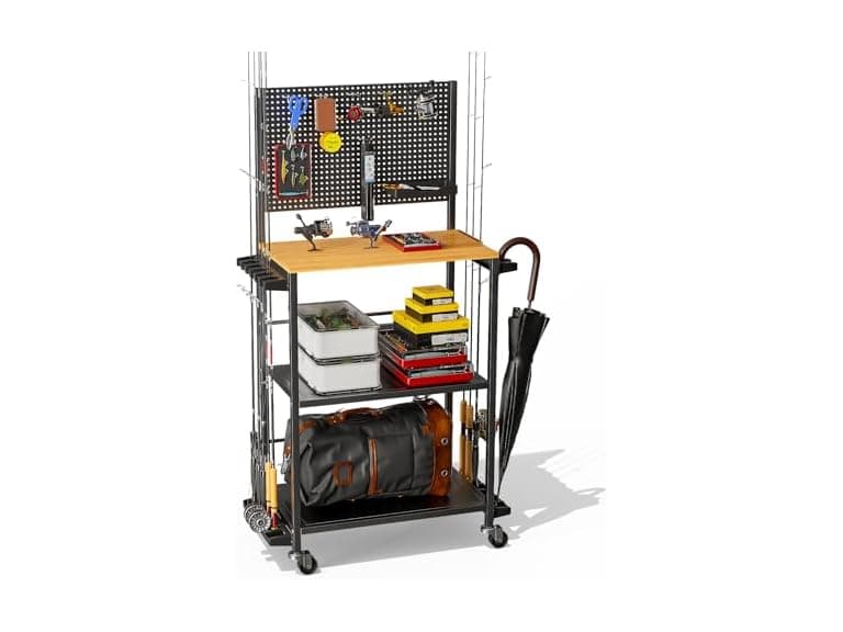 3-Tier Fishing Rod Storage Rack - Image 1