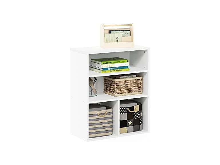 Furinno Pasir 3 Tier Display Bookcase, White - Image 1