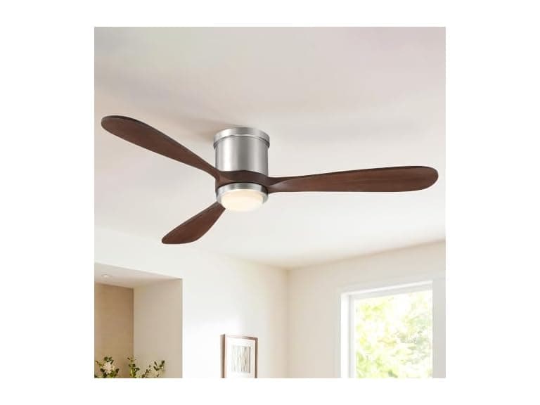 Parrot Uncle 52 Inch Solid Wood Ceiling Fan - Image 1
