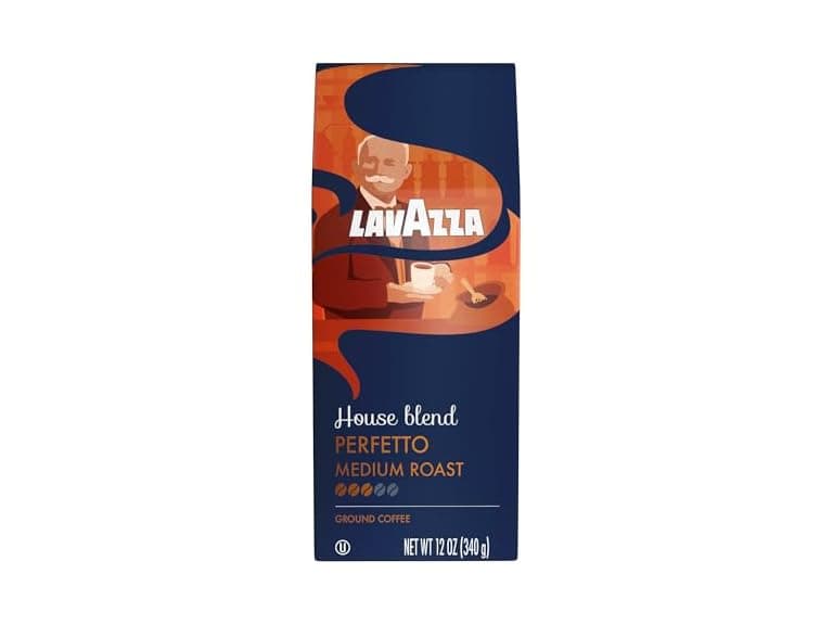 Lavazza House Blend Perfetto Ground Coffee 12oz Bag - Image 1