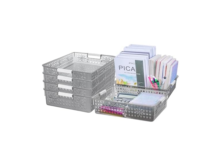Cetomo Plastic Storage Box Clear Black, 6 Pack  - Image 1