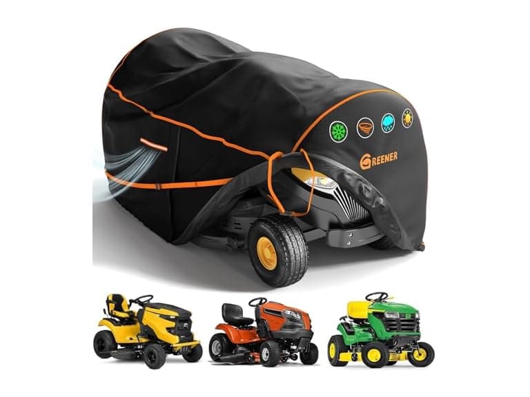 GREENER Zero Turn Lawn Mower Cover (800D) Black - Image 1