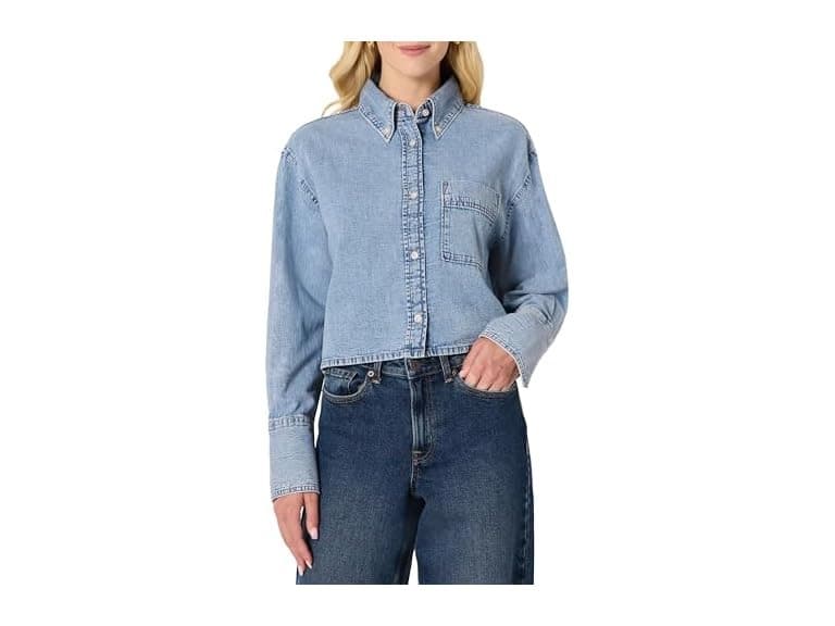Amazon Essentials Womens Denim ButtonDown Shirt - Image 1