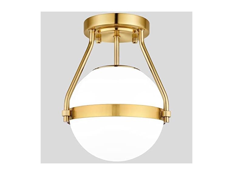 Lakumu Globe Semi Flush Mount Ceiling Light, Gold - Image 1