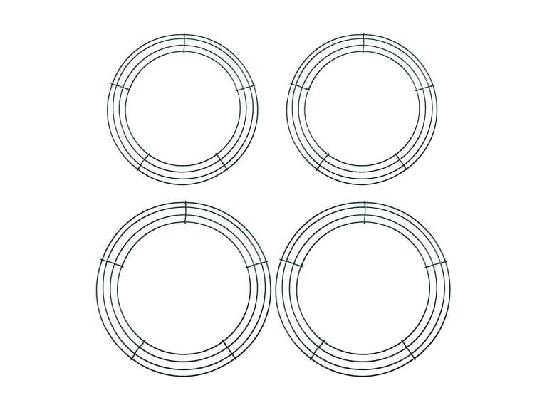 4 Pack 12 & 14" Metal Wire Wreath Frame - Image 1