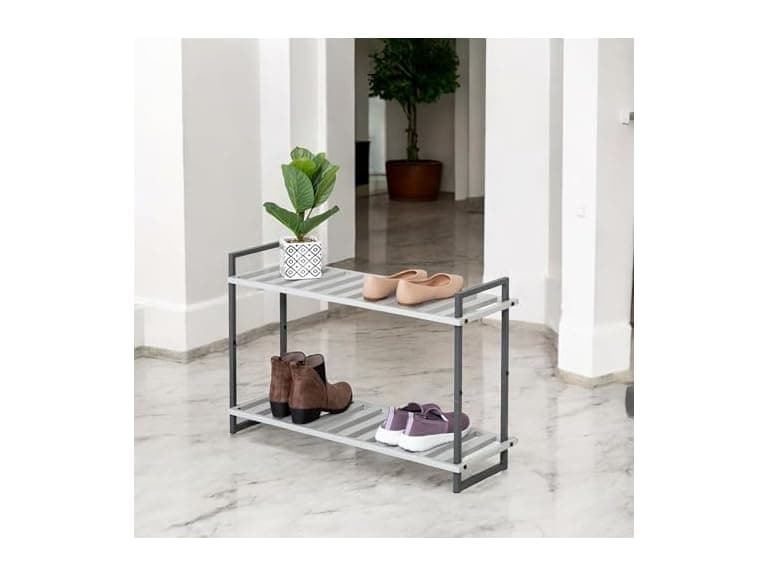Honey-Can-Do 2-Tier Steel Shoe Rack - Image 1