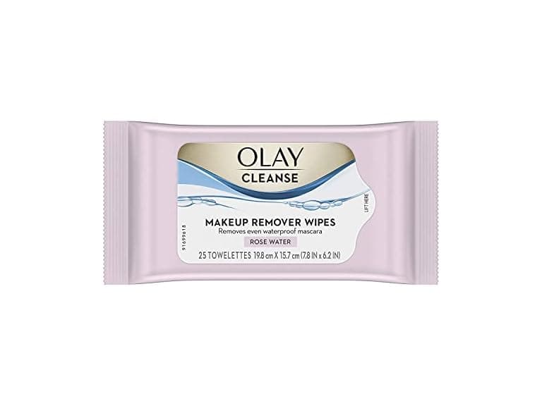 OLAY Cleanse Makeup Remover Wipes, Rose Water 25 ct - Image 1