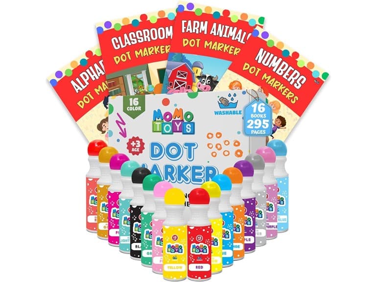 16-Pack Dot Markers w/ Activity Sheets - Image 1