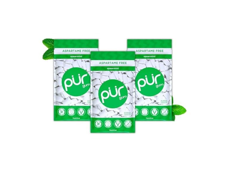 3PK PUR Aspartame Free Spearmint Gum, 55CT - Image 1