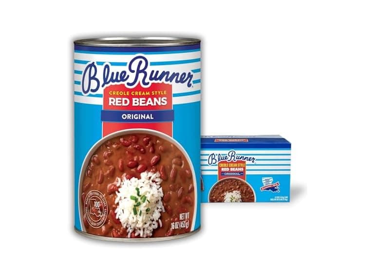 6PK Blue Runner Creole Cream Style Red Beans 16 Oz - Image 1