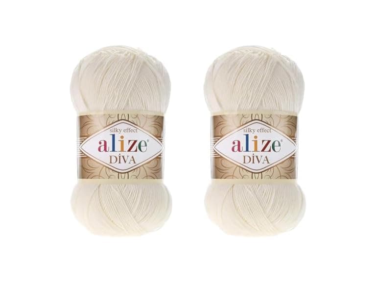 Alize Diva Yarn 100% Microfiber 2-Skein - Image 1