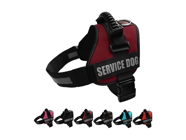 ALBCORP Service Dog Vest Harness Medium, Maroon - Image 1