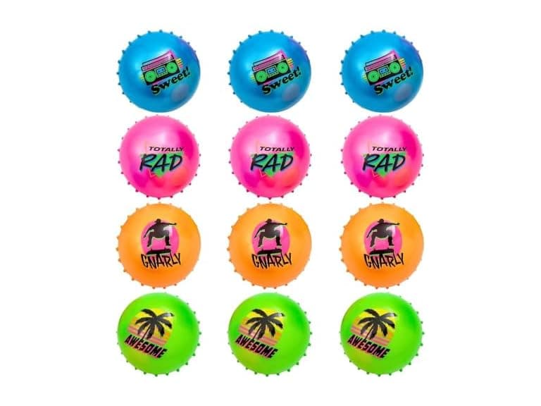 Fun Express Inflatable Retro Spike Balls - 5" (Pack of 12)  - Image 1