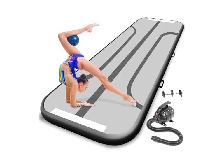 SereneLife Inflatable Gymnastics Mat 9.8 ft Air Track Tumble Mat - Image 1