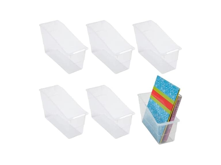 Fun Express 3.5" x 10.5" Clear Classroom Organizers - Image 1