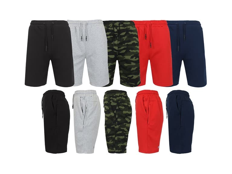 5Pk Mens Classic T/F Jogger Shorts - Image 1