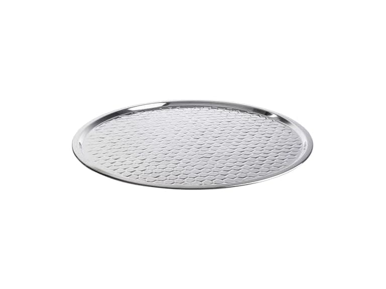 TableCraft  Hive Collection Round Serving Tray, Stainless Steel 
