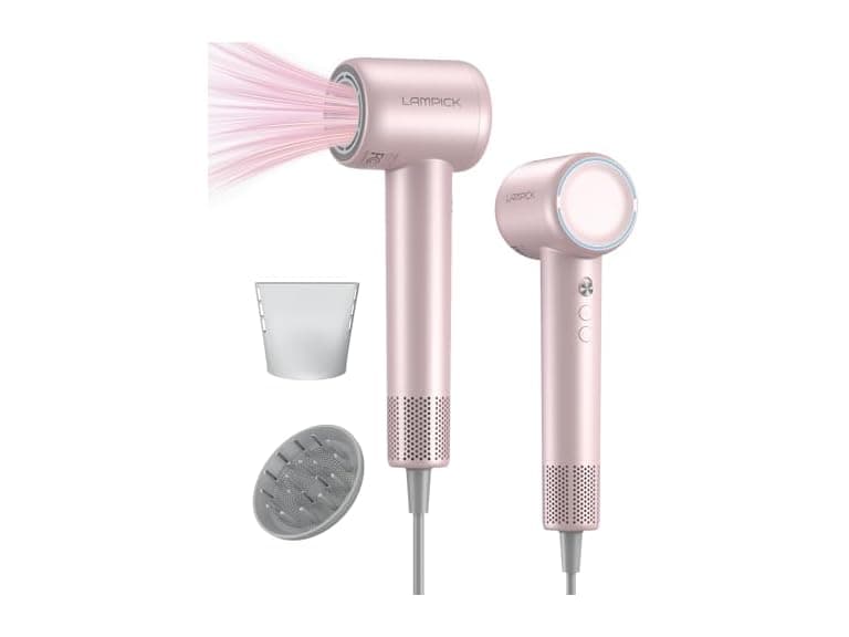 LAMPICK Travel Hair Dryer with Magnetic Diffuser - Image 1