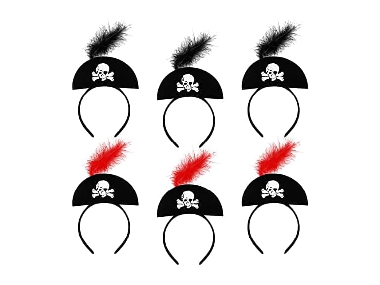 6 Pcs Skull Feather Headband - Image 1
