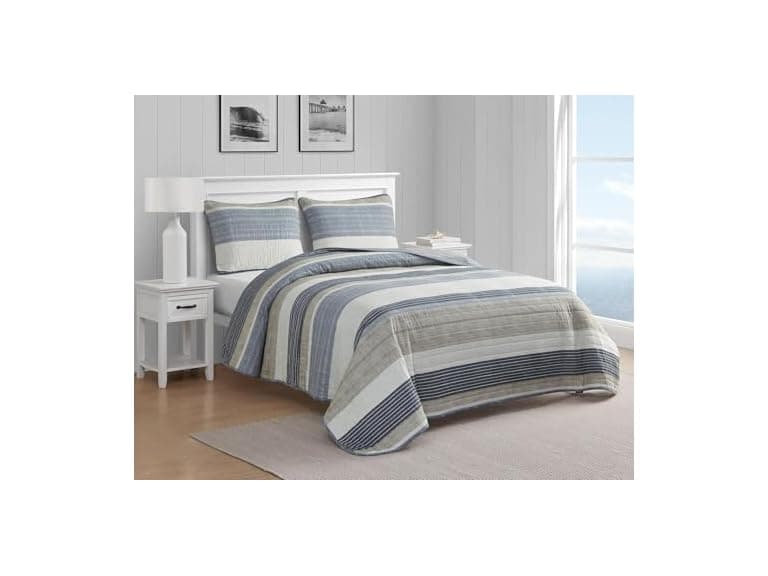 Nautica Reversible Twin Quilt Set - Image 1