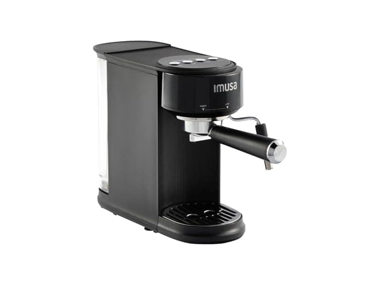 IMUSA 20 Bar Espresso Machine with Milk Frother Black - Image 1